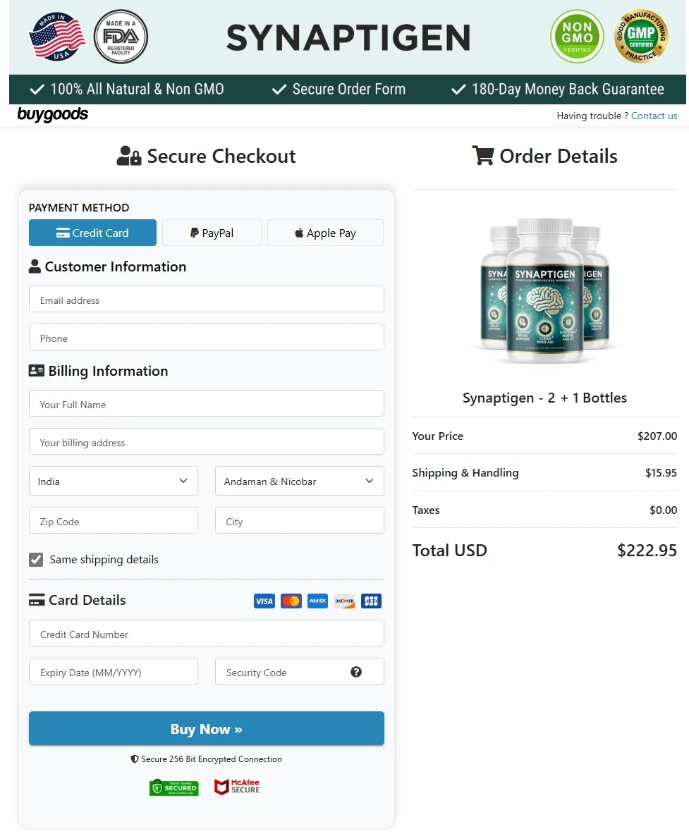Secure Checkout Form